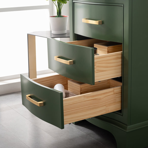 Andover Mills™ Goleta 24'' Single Bathroom Vanity with Marble Vanity